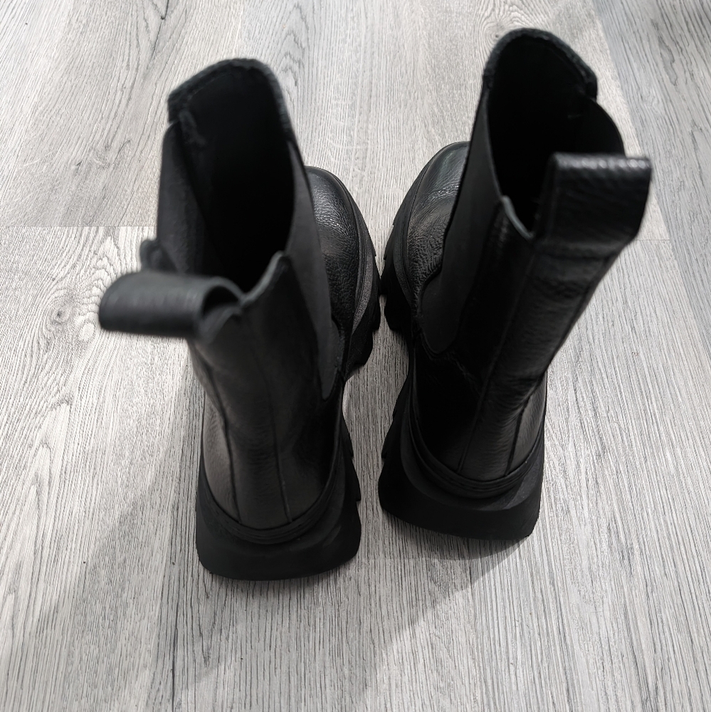 L'intervalle Wolfe Boots Black Platform Leather Chelsea Size 40 (10) Goth - Picture 9 of 10